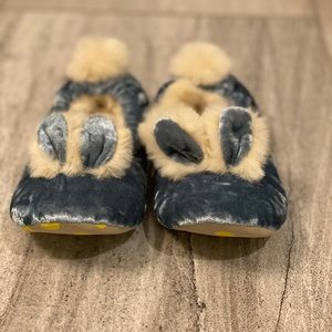 Mini Boden Velvet Bunny Slippers